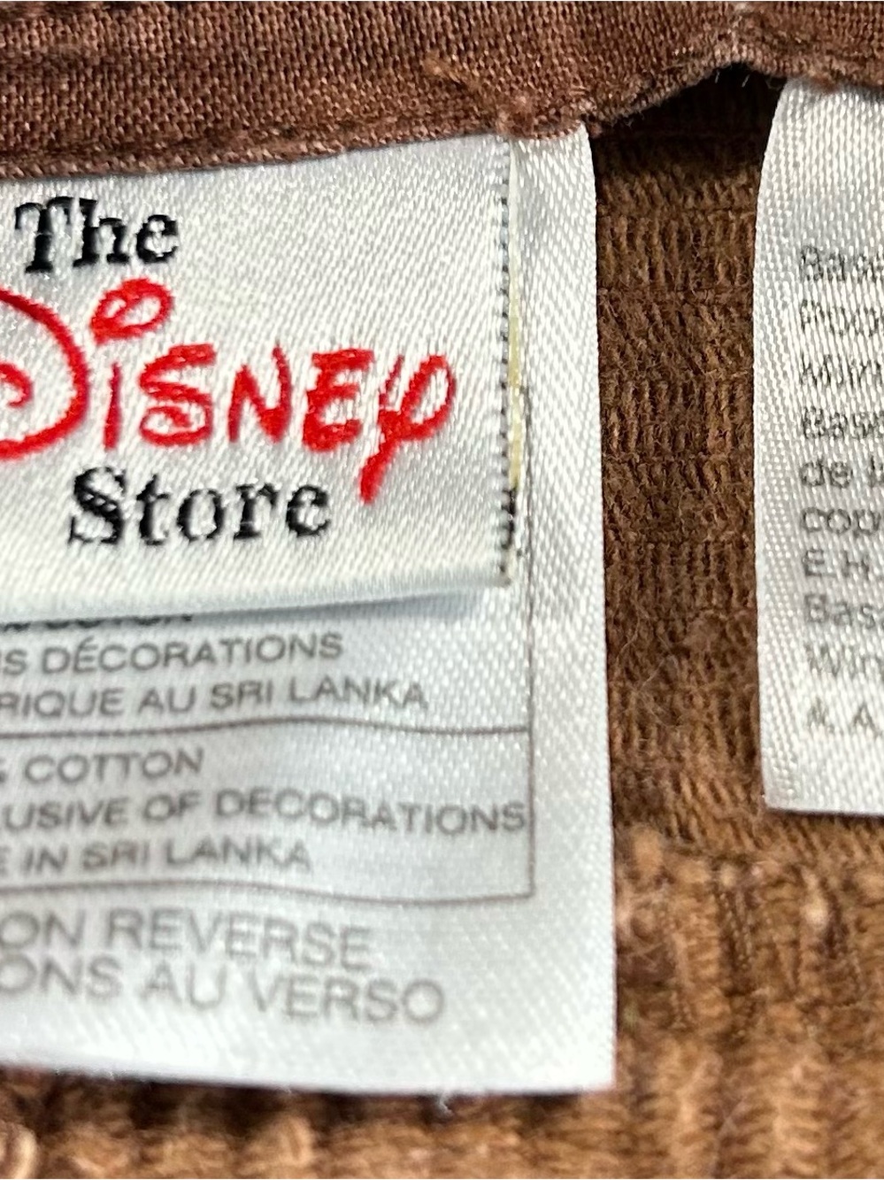 Vintage Disney Brown Corduroy Overalls Winnie the Pooh & Tigger Embroidery - Picture 3 of 10